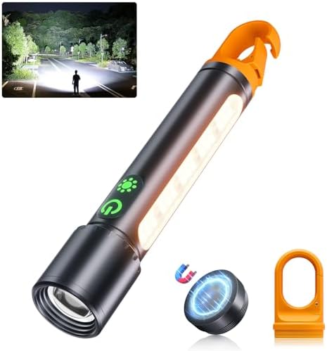 Flashlight Rechargeable LED Magnetic with 9 Modes