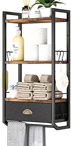 Wall-Mounted Bathroom Towel Organizer 3 Tier
