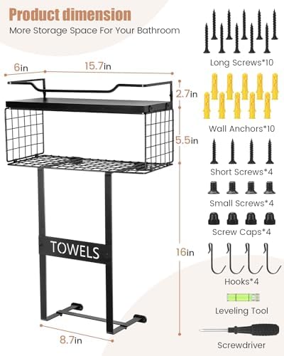 Sturdy Wall-Mounted Towel Rack