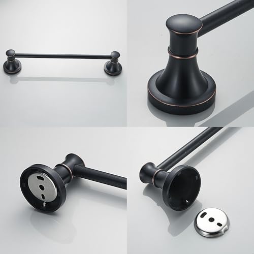 Adjustable Black Bathroom Towel Bar