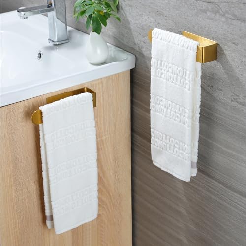 Gold towel holder stainless steel bath towel bar double pack