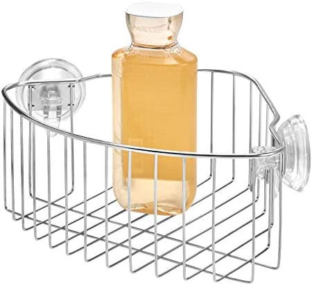 InterDesign Reo Stainless Steel PowerLock Suction Corner Organizer