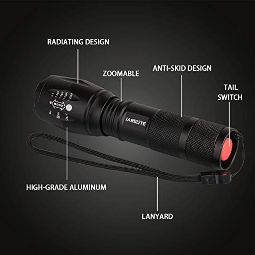 Adjustable Focus 4-Piece LED Handheld Flashlight Best for Hurricane Prep
