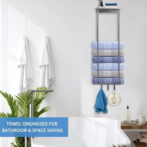 StylishToArray Wall-Mounted Towel Rack Space-Saving Modern Design