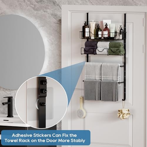 4-Tier Towel Rack for Bathroom Over the Door