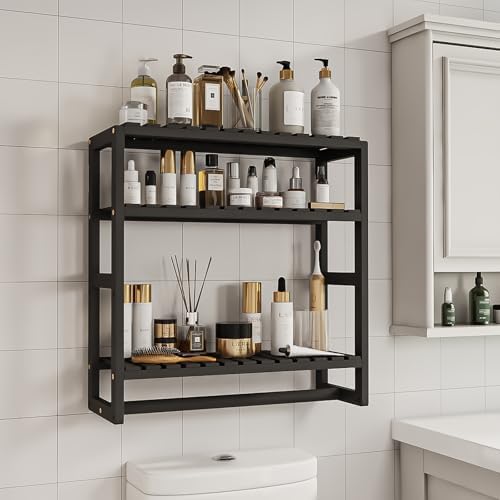 Bathroom Storage Organizer with Bamboo Shelf