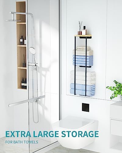 Stylish 2-Tier Metal Towel Rack