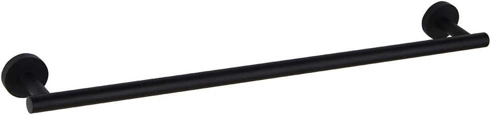 Sturdy Stainless Steel Bathroom Towel Bar Modern Black Design for Home Use