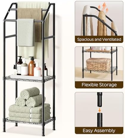 HOOBRO 478 Tall Freestanding Towel Rack