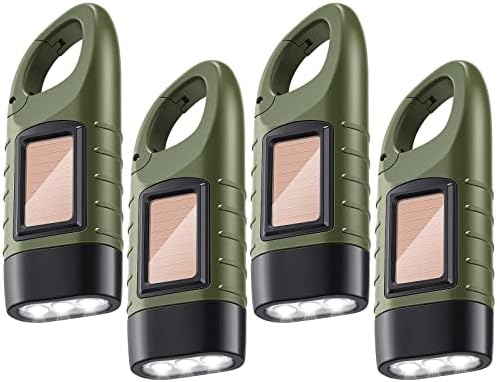 Oudain 4-in-1 Solar Lightweight LED Rechargeable Hand Crank Lantern