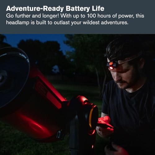 Celestron Night Vision Headlamp - 45 Adjustable for Astronomy Camping