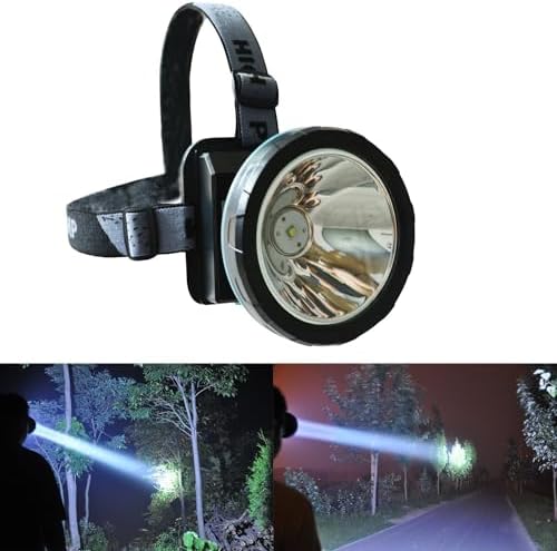 Bright Headlamp - Rechargeable LED Torch for Mining Camping Hiking Fishing