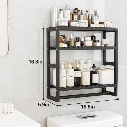 Space-Saving Bamboo Towel Paper Holder for Washrooms