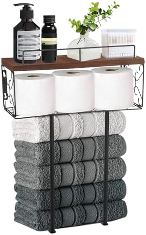 Stylish Wall-Mount Towel Rack for Efficient Storage