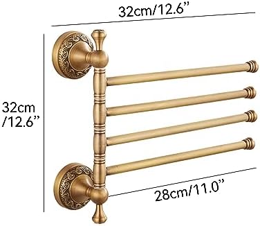 Antique Bronze Swivel Towel Rack for Bathroom Storage