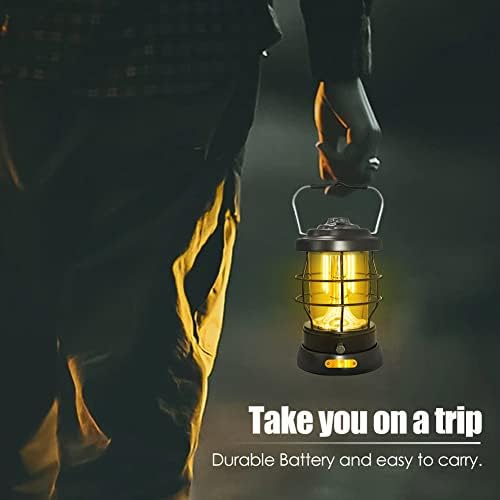 UniqueFire Retro Camping Lantern Rechargeable LED Camping Lantern for Emergency Outdoors