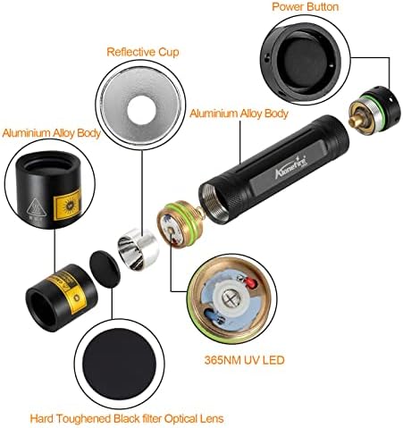 Professional 365nm UV Flashlight