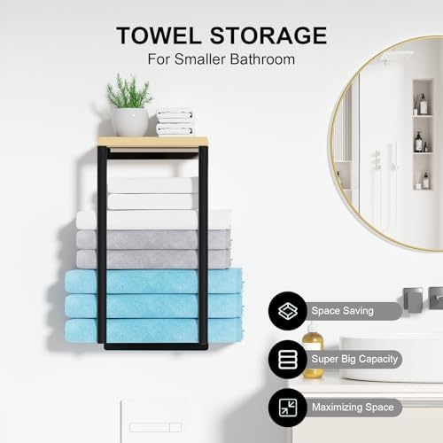 Bathroom Towel Rack Black