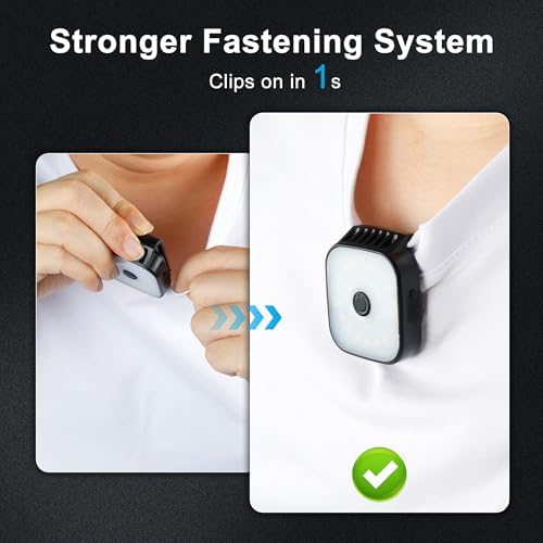 Sturdy Night Running Lights for Men Women - 12 LED Clip-On Flashlight