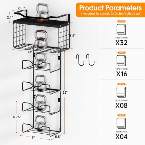 Space-Extending 6-Tier Towel Rack