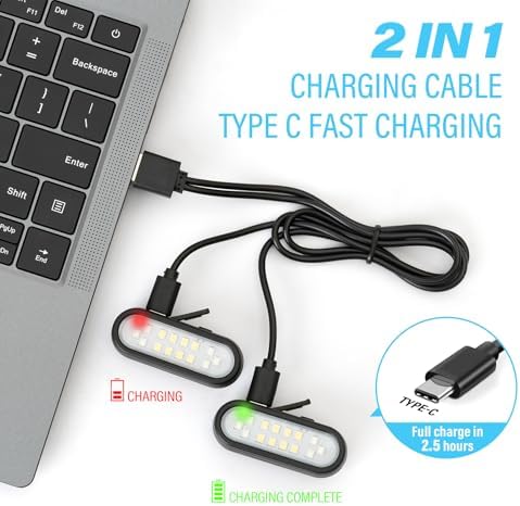 2-Piece Running Light_clip-on Flashlight for Runners