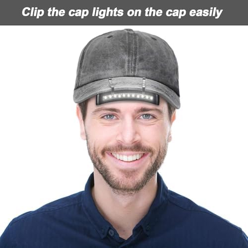 Mudder 2-Piece Hat Light Clip 11 LED Cap Lights