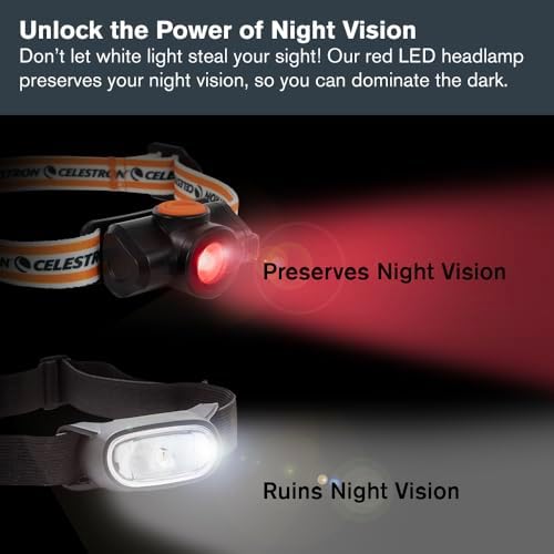 Celestron Night Vision Headlamp - 45 Adjustable for Astronomy Camping