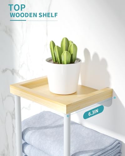 Anfeichen 2-Tier Wall Towel Rack White