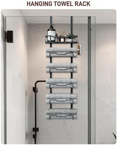 Compact No-Drill Bathroom Towel Rack