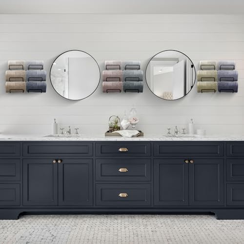 Top Choice 12-Level Bathroom Towel Rack for Wall-Mounted Organization