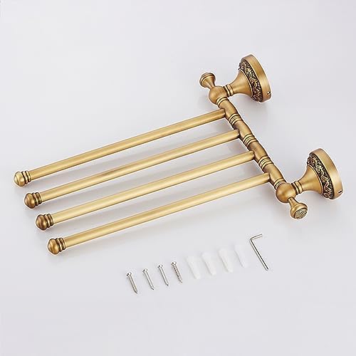 Antique Bronze Swivel Towel Rack for Bathroom Storage