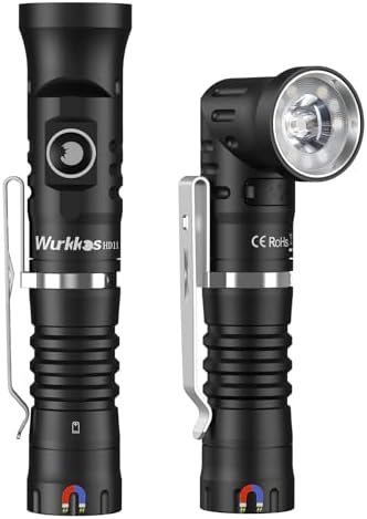 Wurkkos HD11 Right Angle Flashlight with 1800 Lumens Magnetic Flashlight