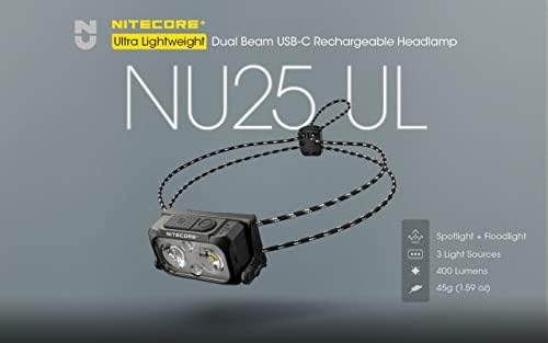Nitecore NU25 Bright Durable Headlamp for Hiking Backpacking