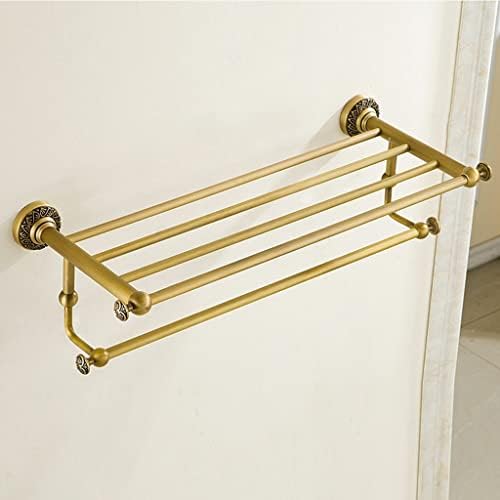 Elegant European Antique Copper Bath Towel Rack