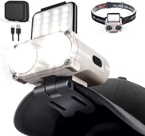 800 Lumens Rechargeable LED Hat Light 180 Adjustable