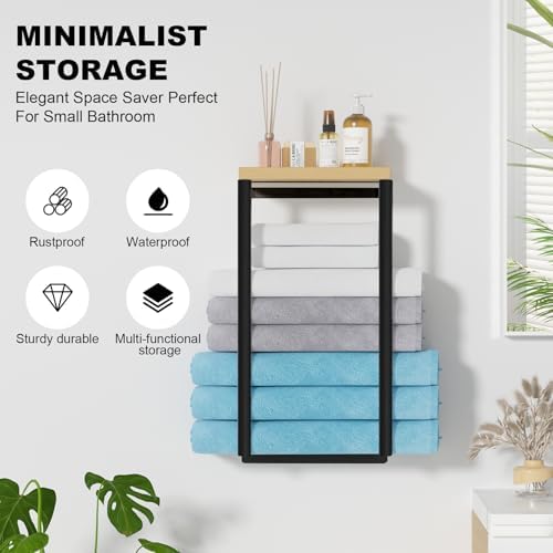 Bathroom Towel Rack Black