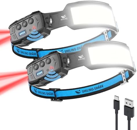 Smiling Shark Headlamp 2-Pack