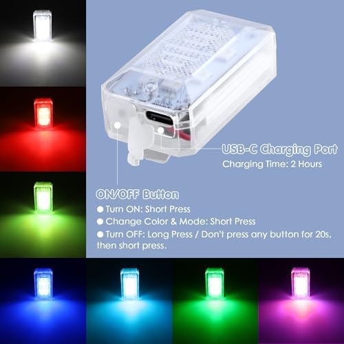 2-Piece Clip-On Running Lights for Night Safety
