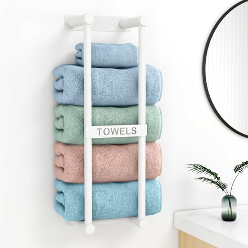 STWWO Small Bathroom Towel Storage System