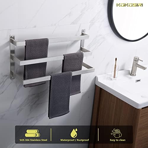 KOKOSIRI 3-Tier Bath Towel Bars stainless steel