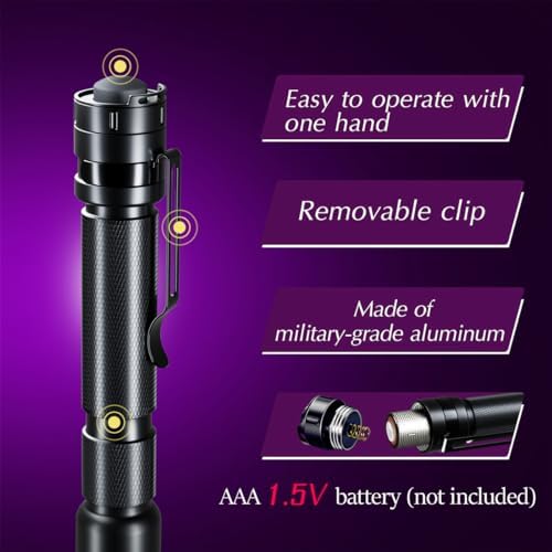 Ansyper CC UV Flashlight 2 Pack 395nm Black Light Detector