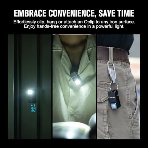 OLIGHT Oclip Rechargeable Dual Light Source EDC Clip-On Flashlight - 300 Lumens