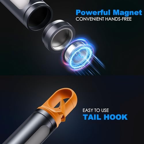 Flashlight Rechargeable LED Magnetic with 9 Modes