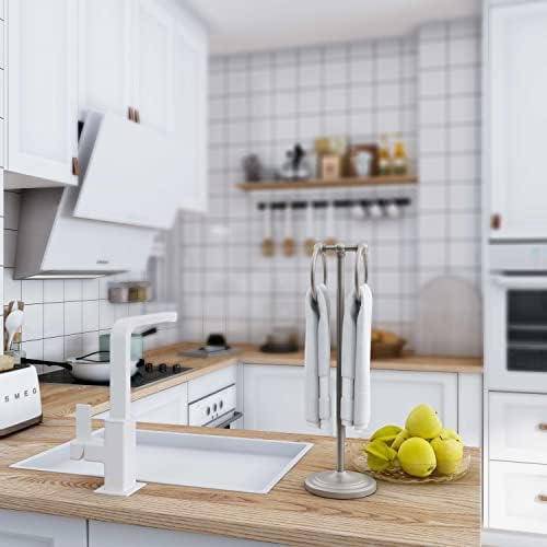 Space-Saving Stainless Steel Towel Holder with Anti-Slip Base