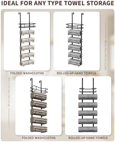Compact No-Drill Bathroom Towel Rack