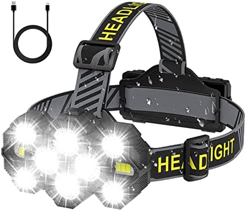 Victperm 22000 Lumen 10 LED Rechargeable Headlamp