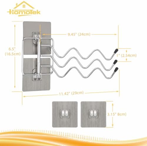 3-Arm Swivel Towel Rack for Space-Saving Use