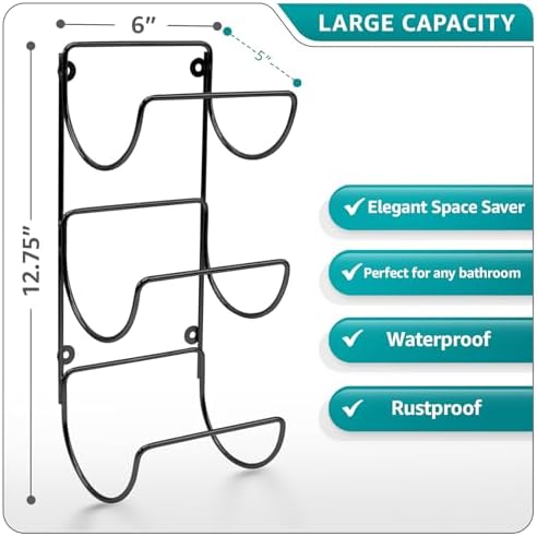 Top Choice 12-Level Bathroom Towel Rack for Wall-Mounted Organization
