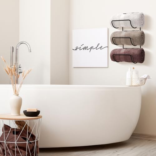 Top Choice 12-Level Bathroom Towel Rack for Wall-Mounted Organization