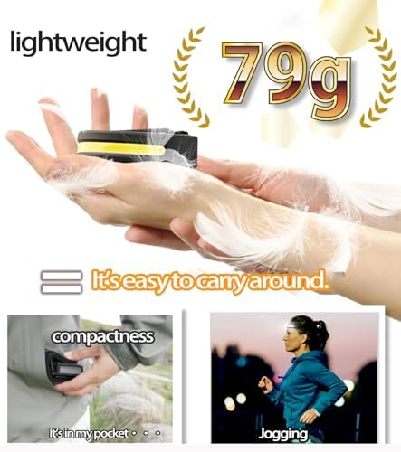 EzoLife Rechargeable Headlamp with Red Light 230 Wide Beam Motion Sensors